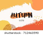abstract autumn design with... | Shutterstock .eps vector #712463590