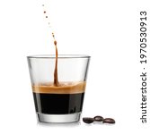 Espresso coffee glass with a...