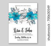 wedding invitation template... | Shutterstock .eps vector #700630549