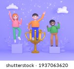 group of people stand on... | Shutterstock . vector #1937063620