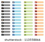 complete set of colorful... | Shutterstock . vector #113558866