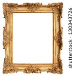 Antique golden frame isolated...