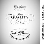 vintage calligraphy labels | Shutterstock .eps vector #152552453