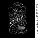 vintage whiskey label. hand... | Shutterstock .eps vector #451951279