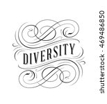ornate calligraphic logo | Shutterstock .eps vector #469486850