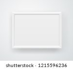 empty horizontal a4 white frame ... | Shutterstock .eps vector #1215596236