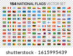 154 national flags vector set... | Shutterstock .eps vector #1615995439