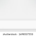 clean white table vector mockup.... | Shutterstock .eps vector #1698537553
