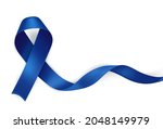 blue ribbon. prostate cancer... | Shutterstock .eps vector #2048149979