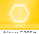 bright yellow interior with... | Shutterstock .eps vector #2078854126
