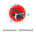 vr glasses sticker. vector... | Shutterstock .eps vector #2095466110