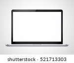 modern laptop computer vector... | Shutterstock .eps vector #521713303