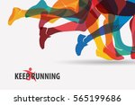 running people set of... | Shutterstock .eps vector #565199686