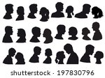 lovers  silhouette pair of... | Shutterstock . vector #197830796