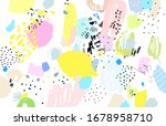 contemporary art pattern. brush ... | Shutterstock .eps vector #1678958710