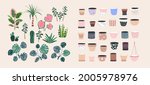 home plants bundle. houseplants ... | Shutterstock .eps vector #2005978976