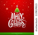 christmas greeting card. merry... | Shutterstock .eps vector #115819813