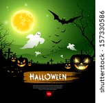 halloween ghost design... | Shutterstock .eps vector #157330586