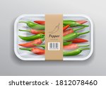 fresh chili one packaging  in... | Shutterstock .eps vector #1812078460