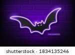 bat neon light  colorful... | Shutterstock .eps vector #1834135246
