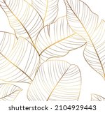golden leaves luxury  on white... | Shutterstock .eps vector #2104929443