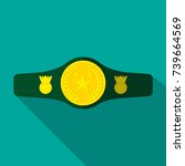 boxing championship belt. | Shutterstock .eps vector #739664569