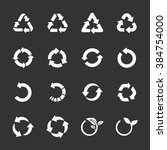 recycle icon set  line version  ... | Shutterstock .eps vector #384754000