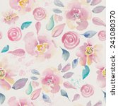 watercolor floral seamless... | Shutterstock . vector #241080370
