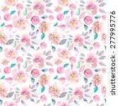 watercolor floral seamless... | Shutterstock . vector #277995776