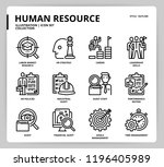 human resource icon set | Shutterstock .eps vector #1196405989