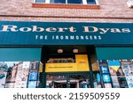 Small photo of Epsom Surrey, London UK, May 22 2022, Robert Dyas Ironmonger Hardware High Street Retail Chain Sign and Shop Window
