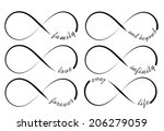 infinity symbols | Shutterstock .eps vector #206279059