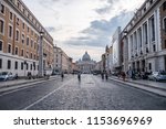 Small photo of Vatican City, Italy - June 2018 - Tourists in St. Peter's Square, Vatican City. Vatican City, a city-state surrounded by Rome, Italy, is the headquarters of the Roman Catholic Church & Papacy.
