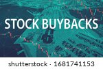 Small photo of Stock Buybacks theme with US shipping port in Oakland, CA