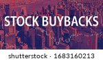 Small photo of Stock Buybacks theme with Manhattan New York City skyscrapers