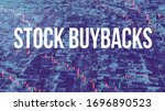 Small photo of Stock Buybacks theme with aerial view of residential Los Angeles