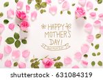 happy mother's day message with ... | Shutterstock . vector #631084319