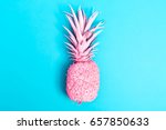 Painted Pink Pineapple On A...