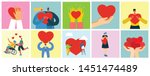 share your love. hands and... | Shutterstock .eps vector #1451474489
