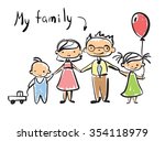 vector children's doodle of... | Shutterstock .eps vector #354118979