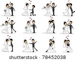 cartoon wedding pictures | Shutterstock .eps vector #78452038