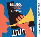 jazz music festival poster with ... | Shutterstock .eps vector #1282559806