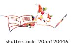 reading  writing  knowledge ... | Shutterstock .eps vector #2055120446
