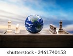 Earth globe on a chessboard....