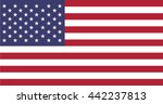 usa flag icon vector united... | Shutterstock .eps vector #442237813