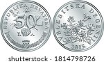 croatian 50 lipa coin  degenia... | Shutterstock .eps vector #1814798726