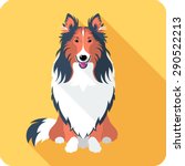 Vector Smiling Dog Rough Collie ...