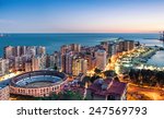Panorama Of Malaga Cityscape ...
