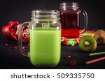 smoothies of kiwi juice... | Shutterstock . vector #509335750