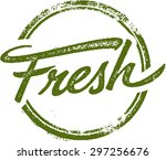 fresh rubber stamp | Shutterstock .eps vector #297256676